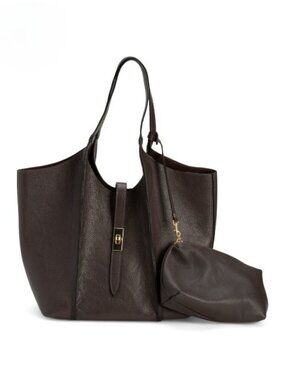 CHEVAL Made In Italy Leather Flap Turn Lock Satchel